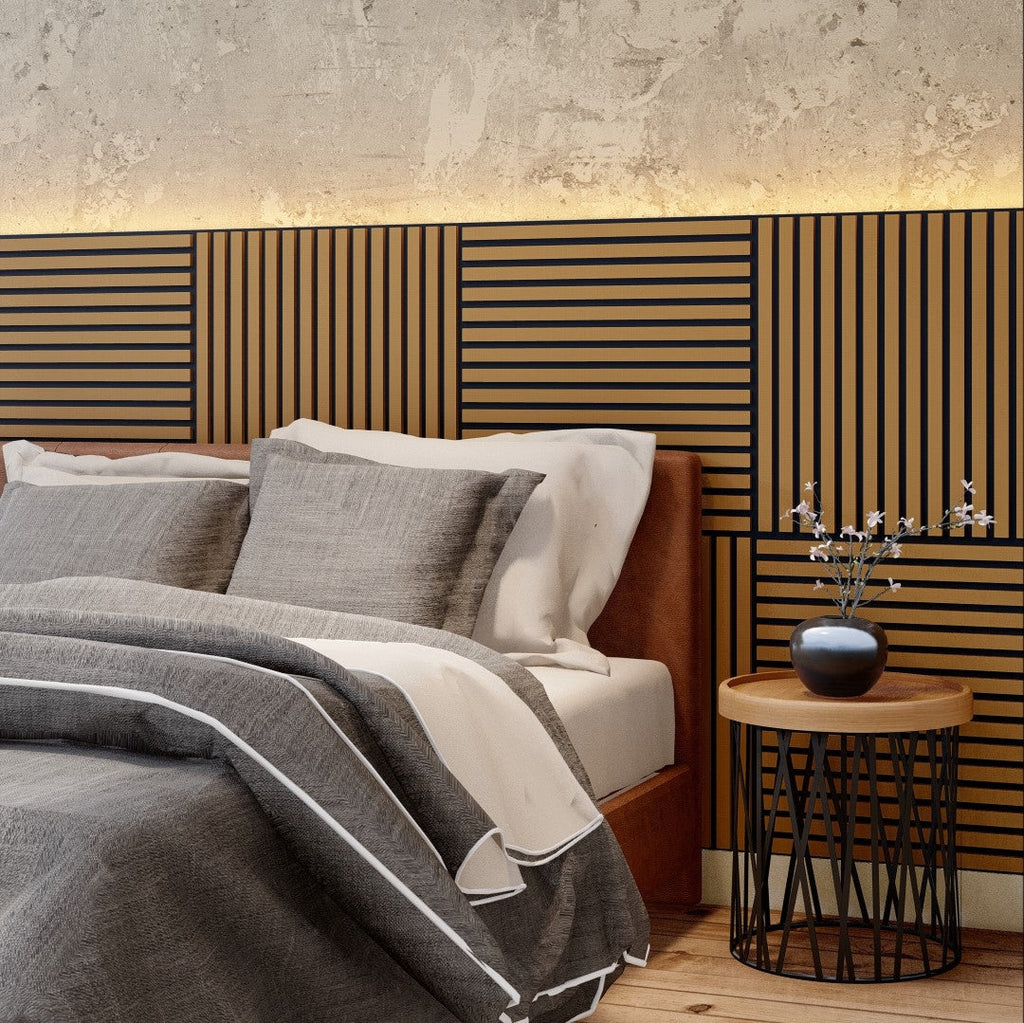 Royal Slat 2x2 Acoustic Slat Panels - Teak
