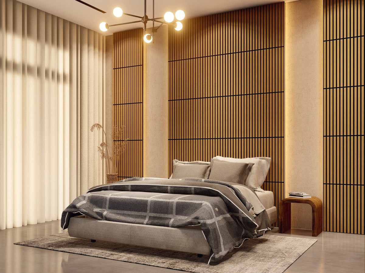 Royal Slat 2x2 Acoustic Slat Panels - Teak