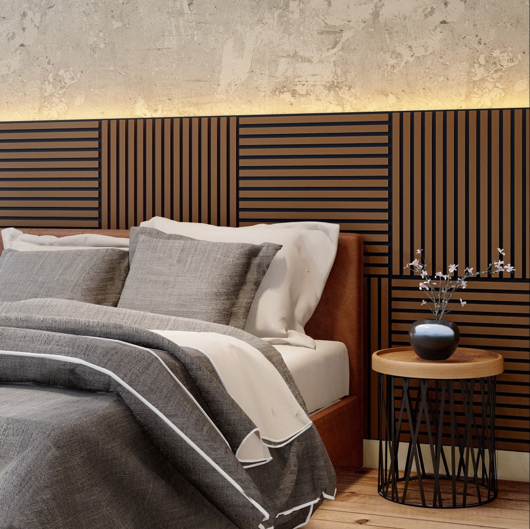 Royal Slat 2x2 Acoustic Slat Panels - Walnut