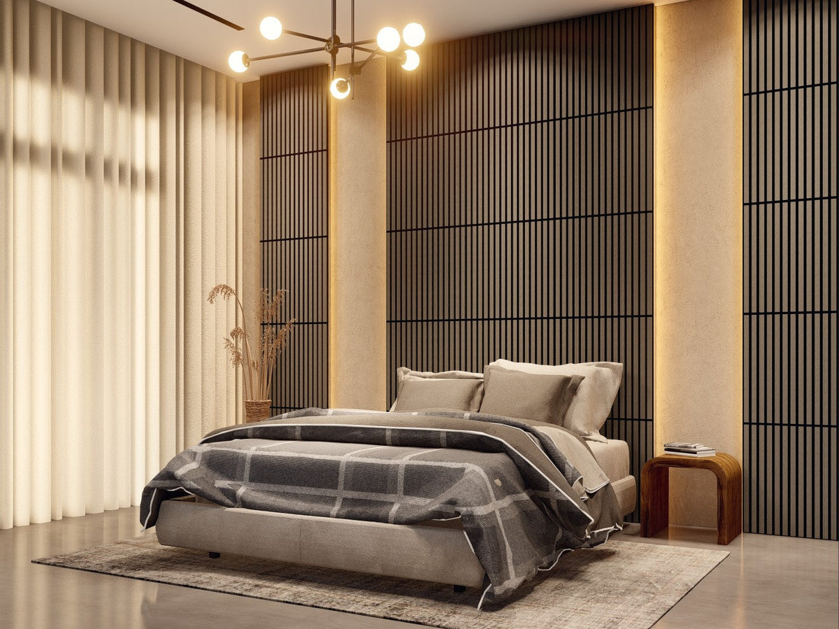 Royal Slat 2x2 Acoustic Slat Panels - Grey Oak
