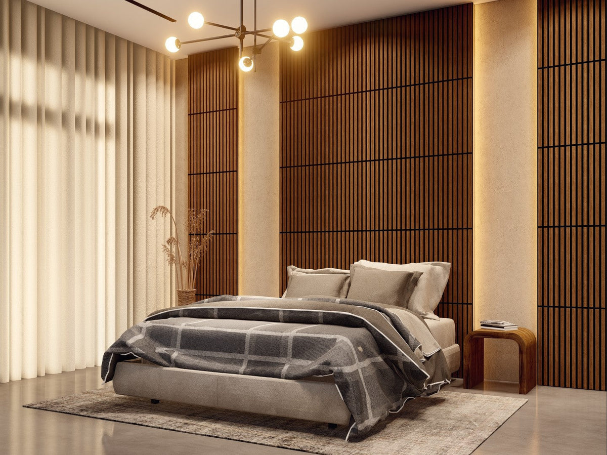 Royal Slat 2x2 Acoustic Slat Panels - Walnut