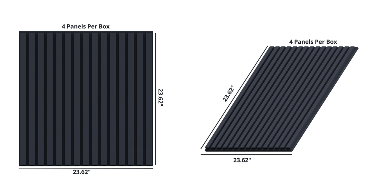 Royal Slat 2x2 Acoustic Slat Panels - Black Oak