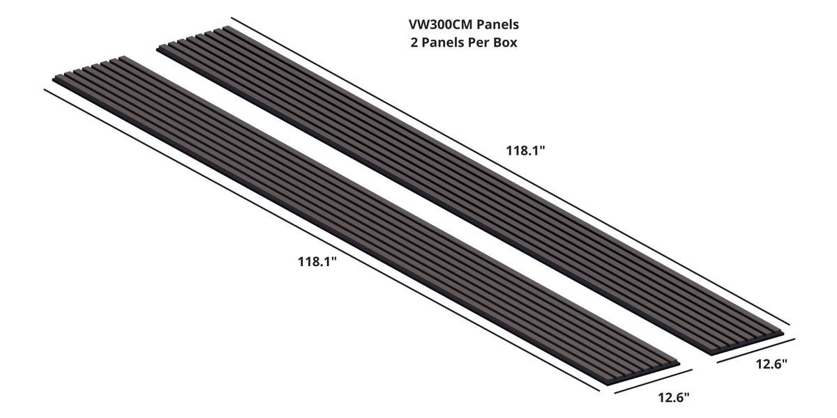 Royal Slat Acoustic Slat Panels - Black Walnut