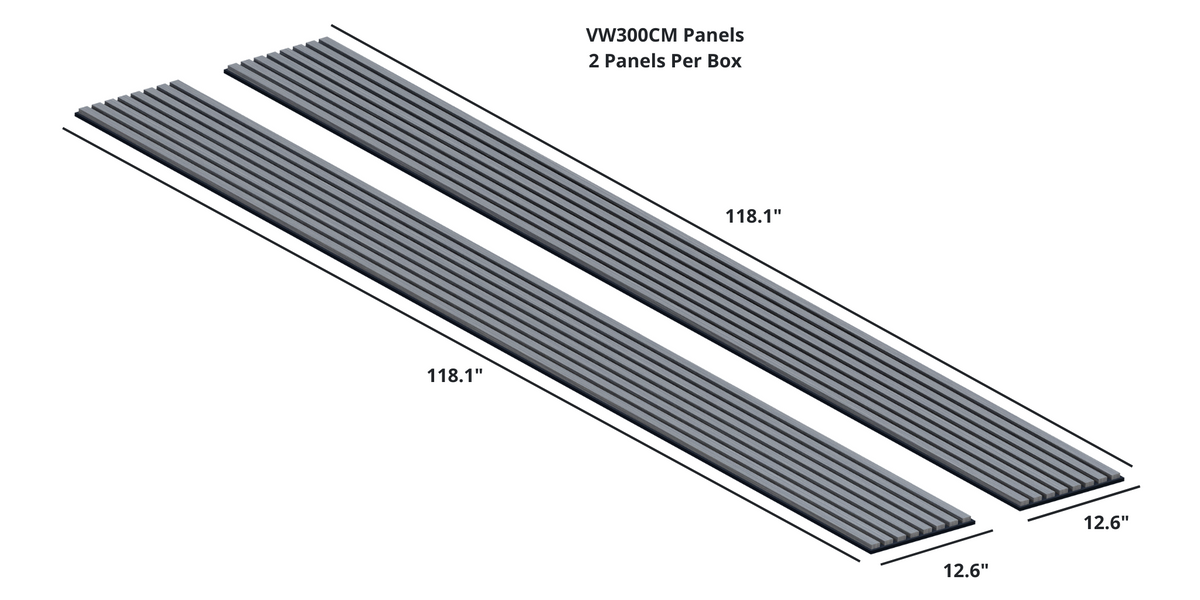 Royal Slat Acoustic Slat Panels - Grey Oak