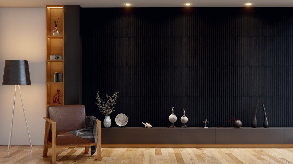 Royal Slat 2x2 Acoustic Slat Panels - Black Oak