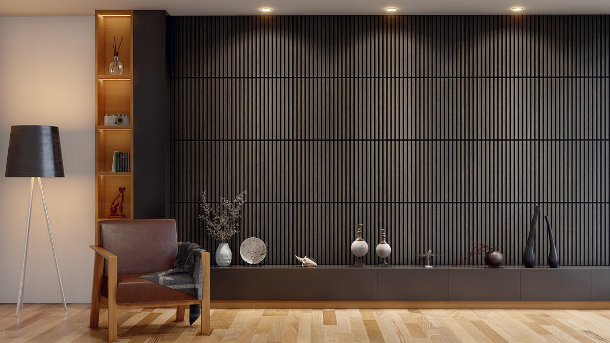 Royal Slat 2x2 Acoustic Slat Panels - Grey Oak