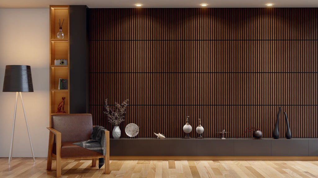 Royal Slat 2x2 Acoustic Slat Panels - Walnut