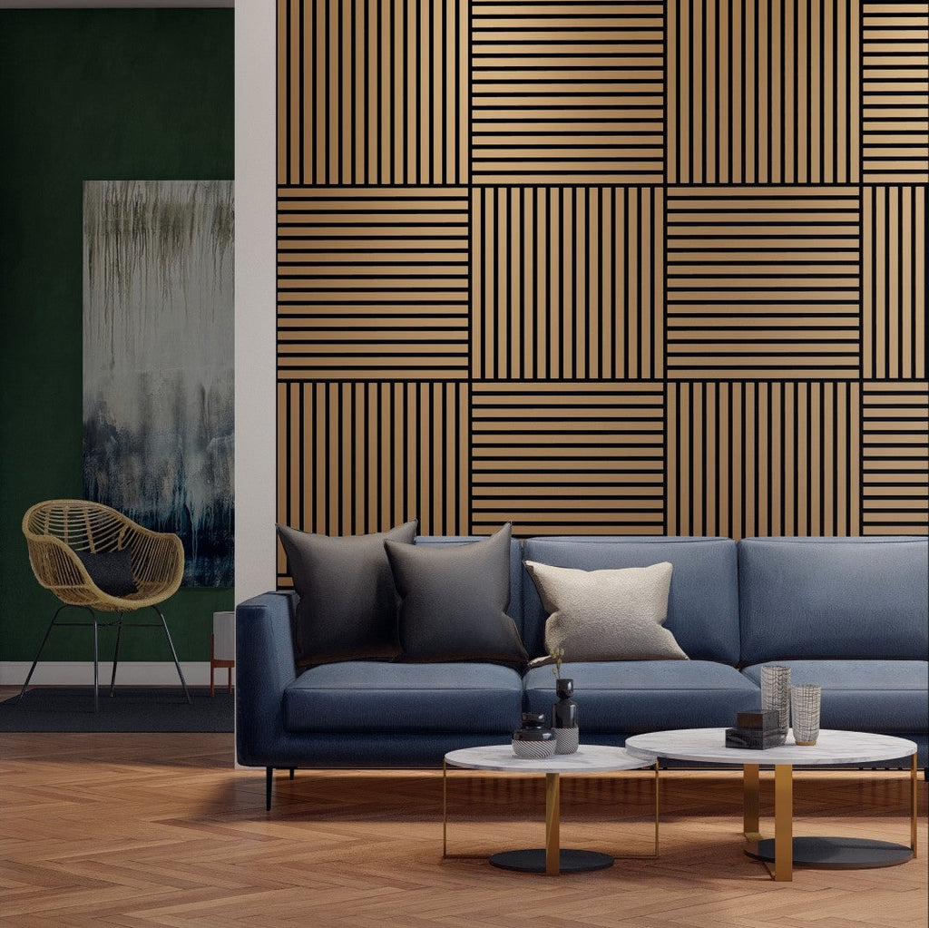Royal Slat 2x2 Acoustic Slat Panels - White Oak