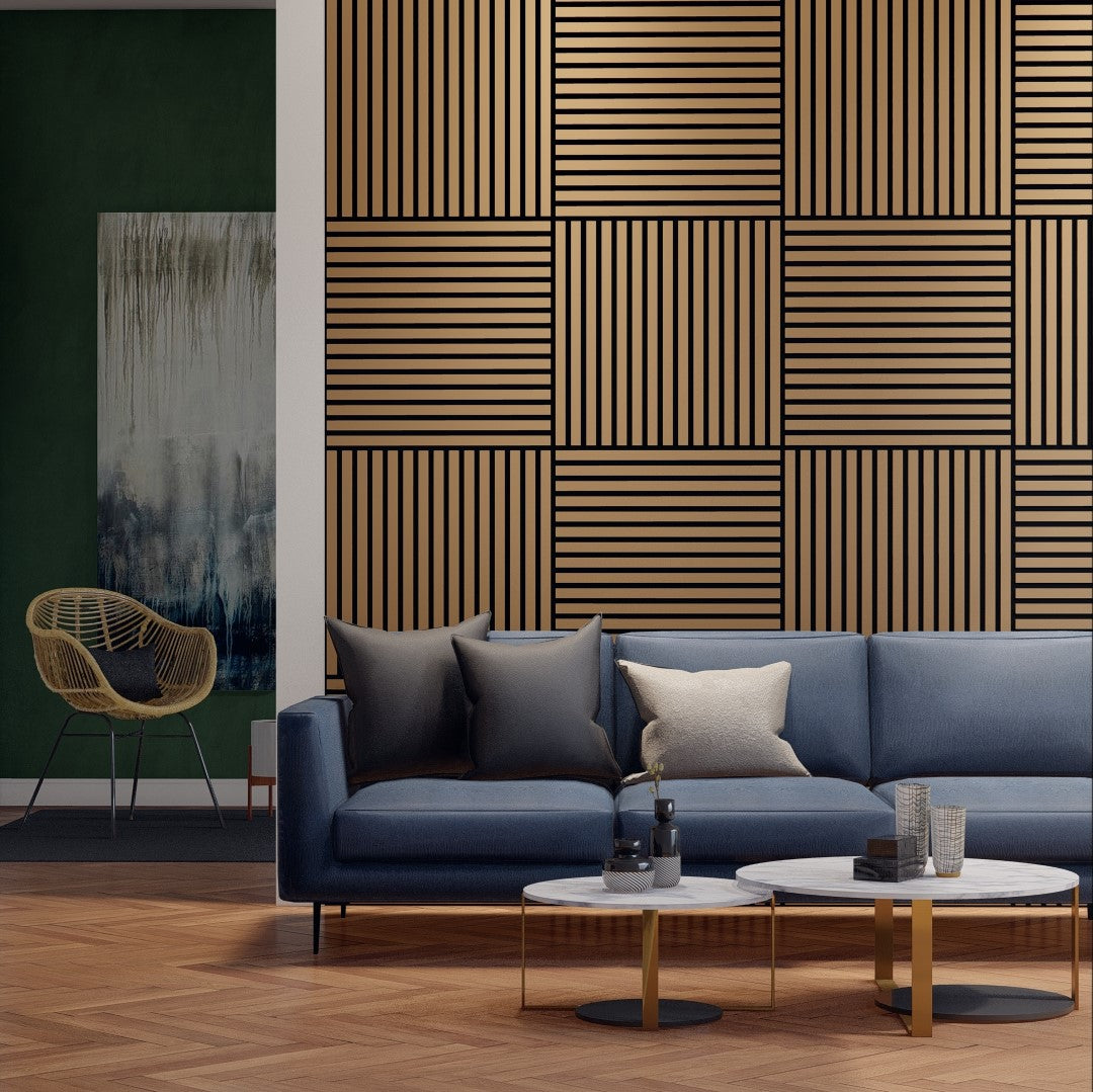 Royal Slat 2x2 Acoustic Slat Panels - White Oak