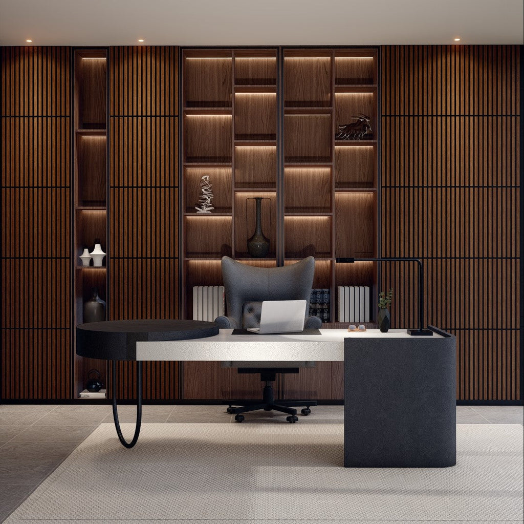 Royal Slat 2x2 Acoustic Slat Panels - Walnut