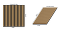 Royal Slat 2x2 Acoustic Slat Panels - Teak
