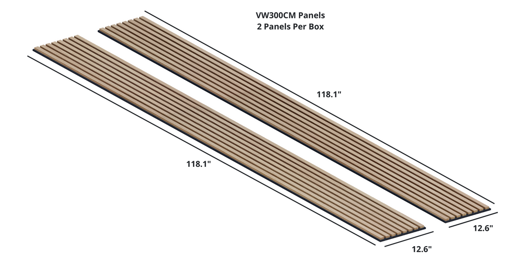 Royal Slat Acoustic Slat Panels - White Oak