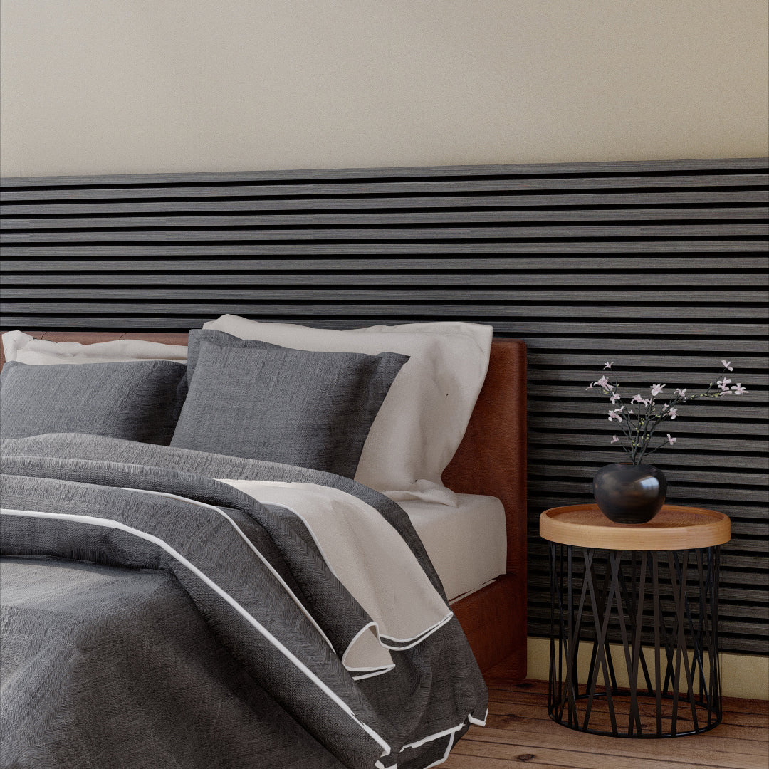 Royal Slat Acoustic Slat Panels - Grey Oak
