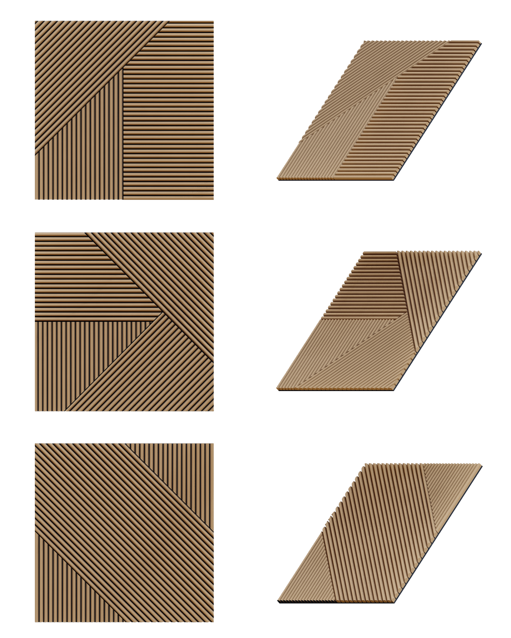Royal Slat Solid Wood Puzzle Panel