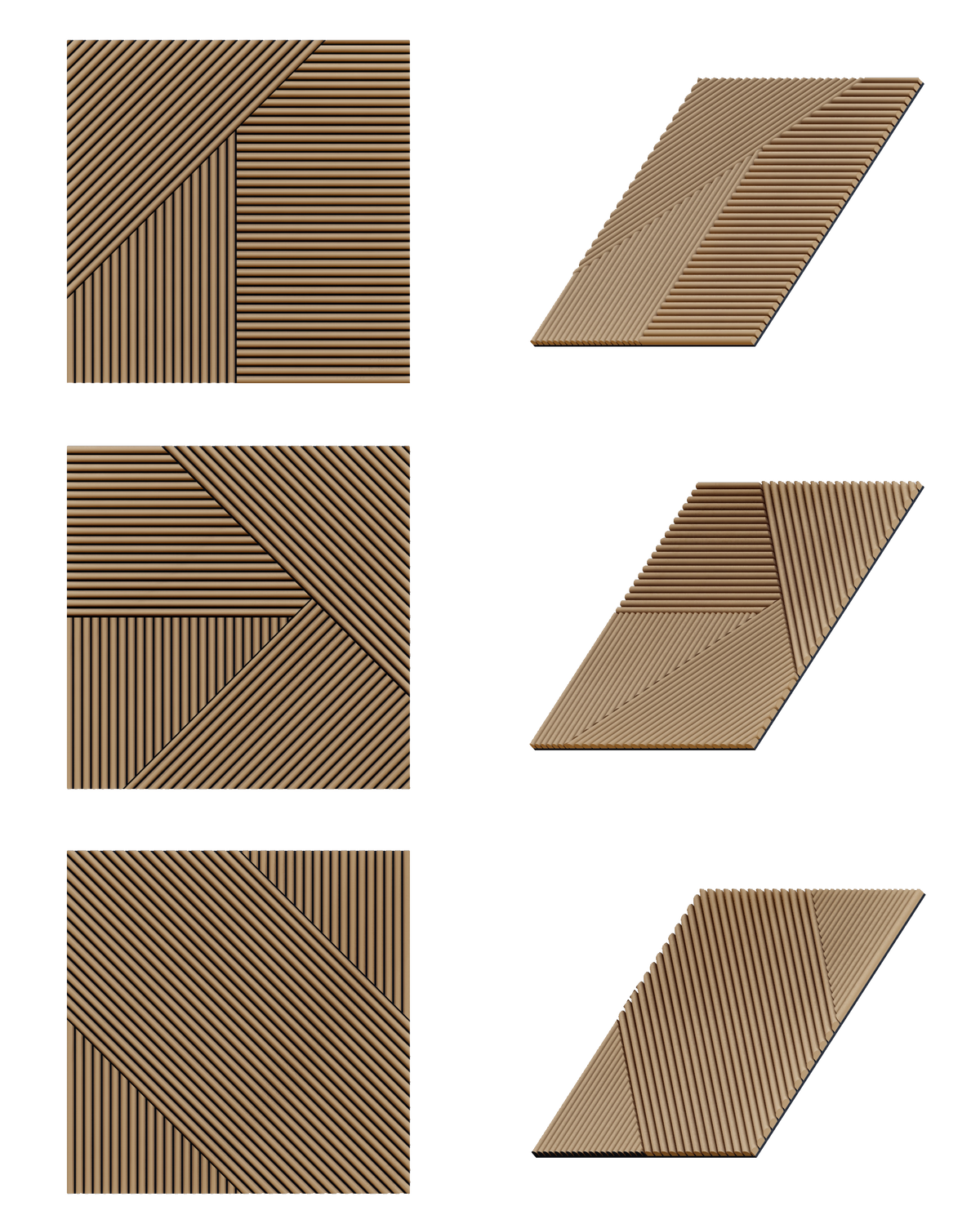Royal Slat Solid Wood Puzzle Panel