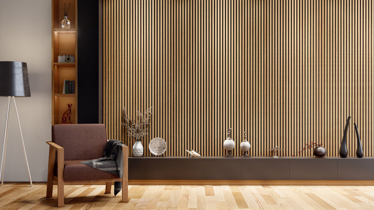 Royal Slat Acoustic Slat Panels - White Oak