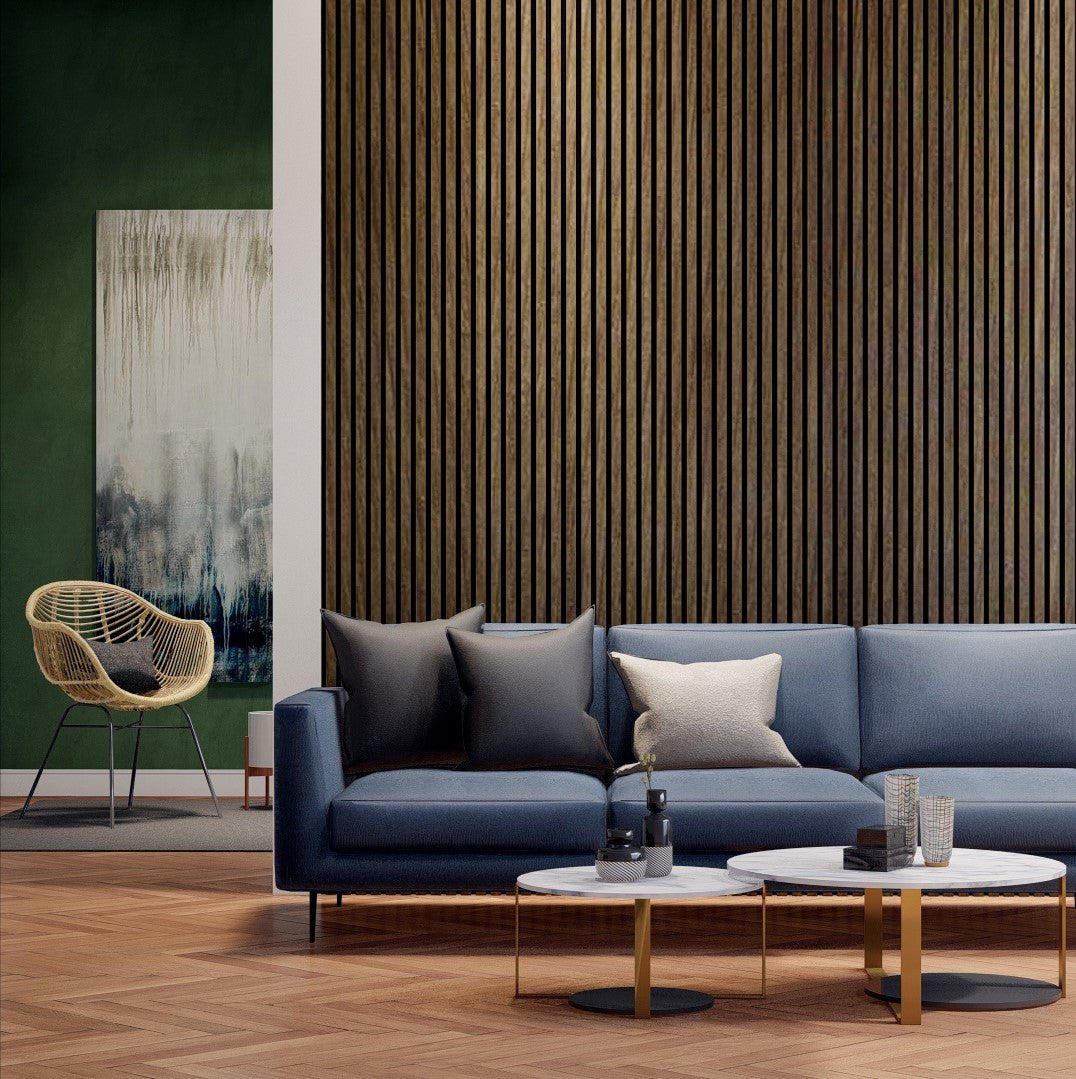 Royal Slat Acoustic Slat Panels - Smoked Oak