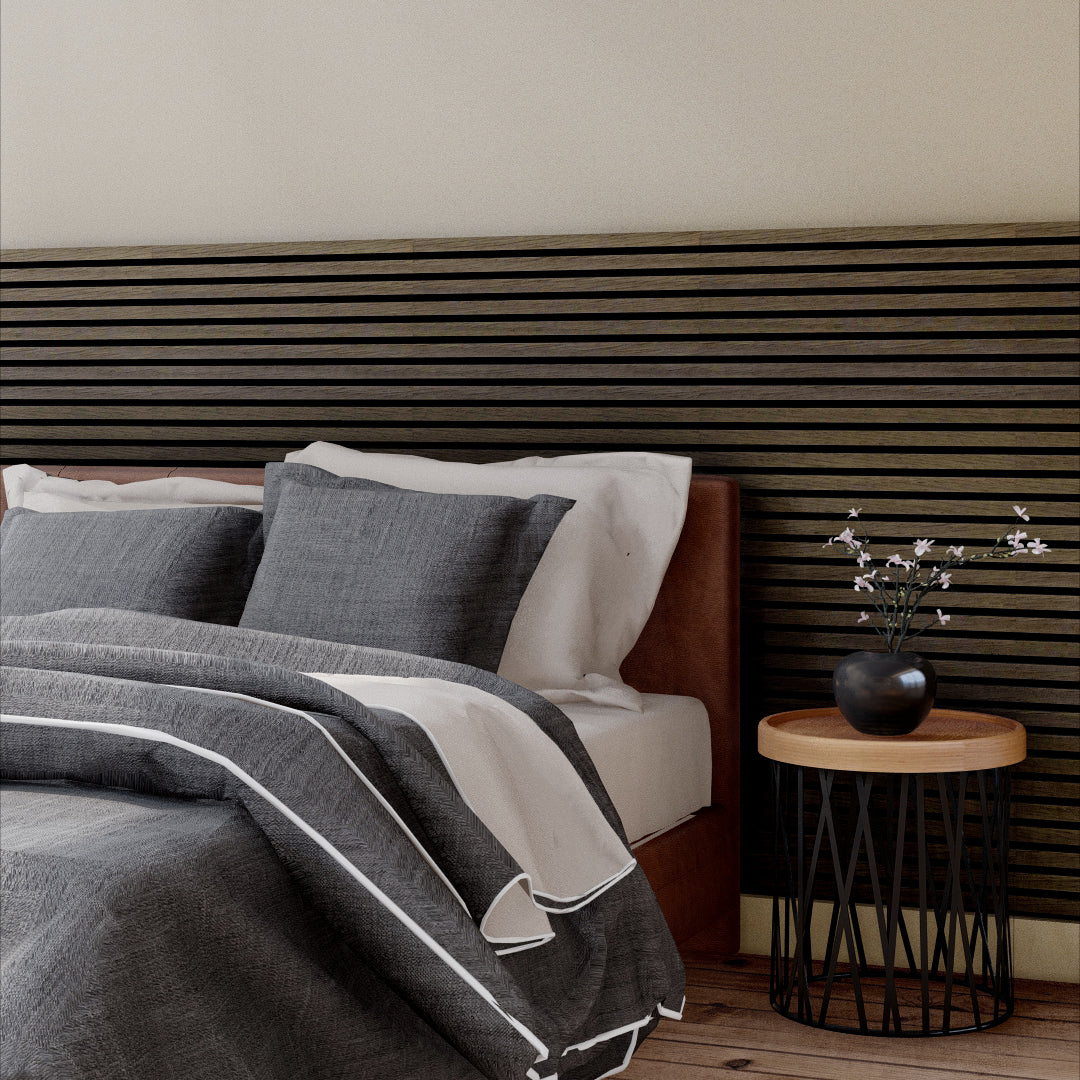 Royal Slat Acoustic Slat Panels - Smoked Oak
