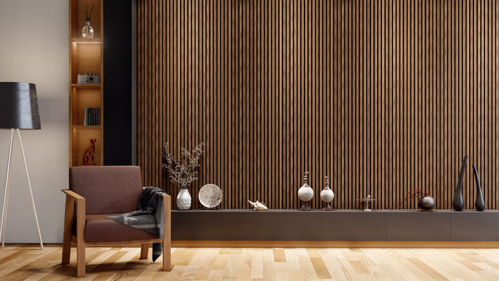 Royal Slat Acoustic Slat Panels - Walnut