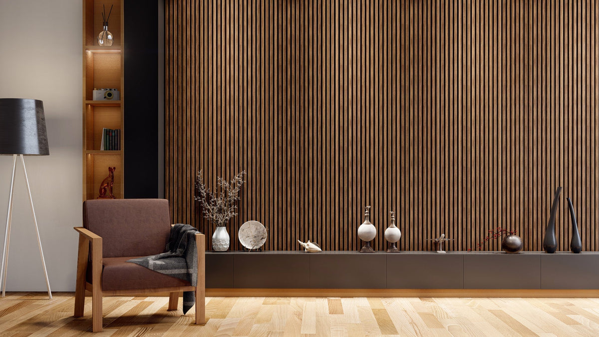 Royal Slat Acoustic Slat Panels - Walnut